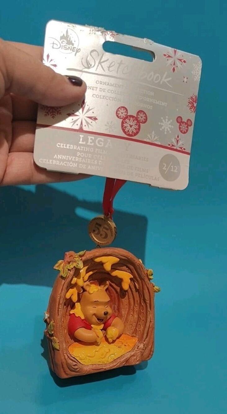 New Disney Sketchbook Winnie the Pooh 55th Stuck In Honey Tree Legacy Ornament